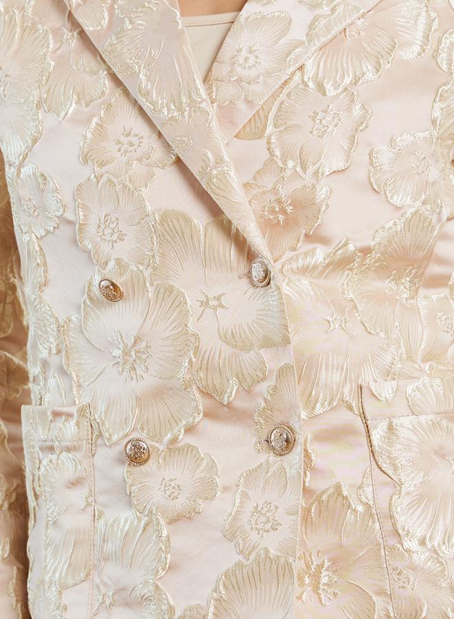 Styli Women Jacquard Blazer with Patch Pocket - Image 2